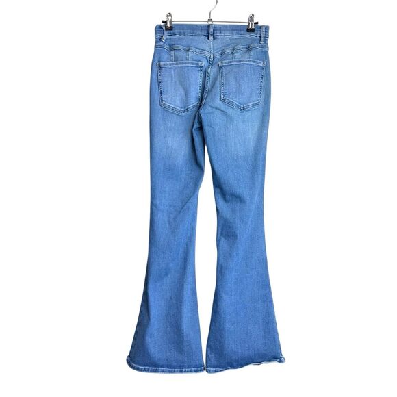We The Free People Jeans Women's Small Blue Flare Pull On Light Stretch - Picture 2 of 7